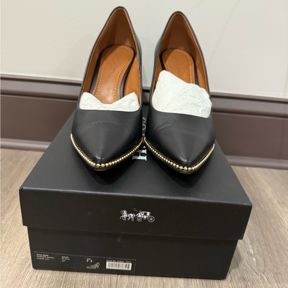 Coach Black Leather Women's Shoes